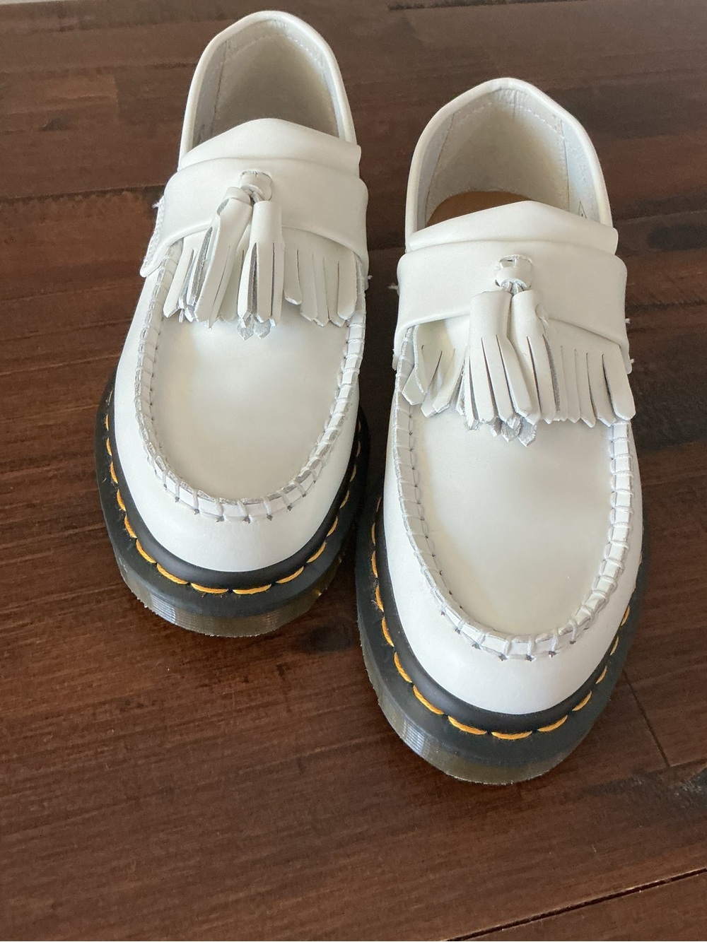 Dr. Martens White Adrian YS Tassel Loaf Size Men’s 5 Women’s 6